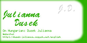 julianna dusek business card